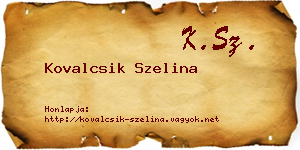 Kovalcsik Szelina névjegykártya